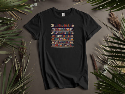 Unique Halloween Bookshelf Design T-Shirts