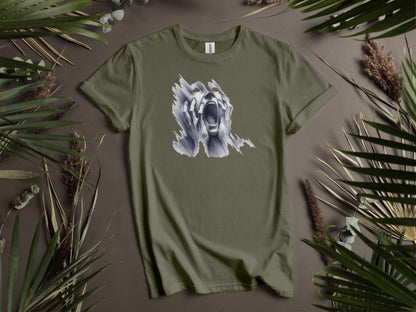 Screaming Face Distressed Art Horror Design T-Shirts