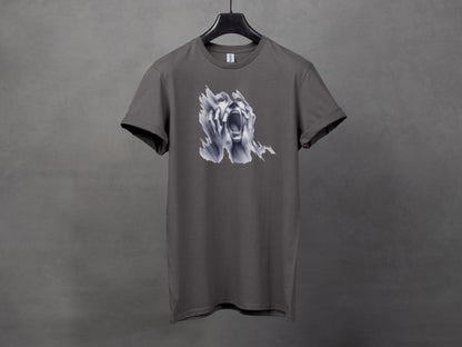 Screaming Face Distressed Art Horror Design T-Shirts
