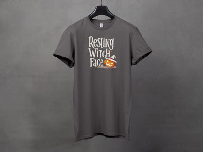 Resting Witch Face Halloween Pumpkin T-Shirts