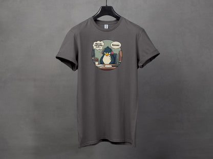 "Have you tried turning if off.. Forever?" Support Penguin Cartoon Office T-Shirts