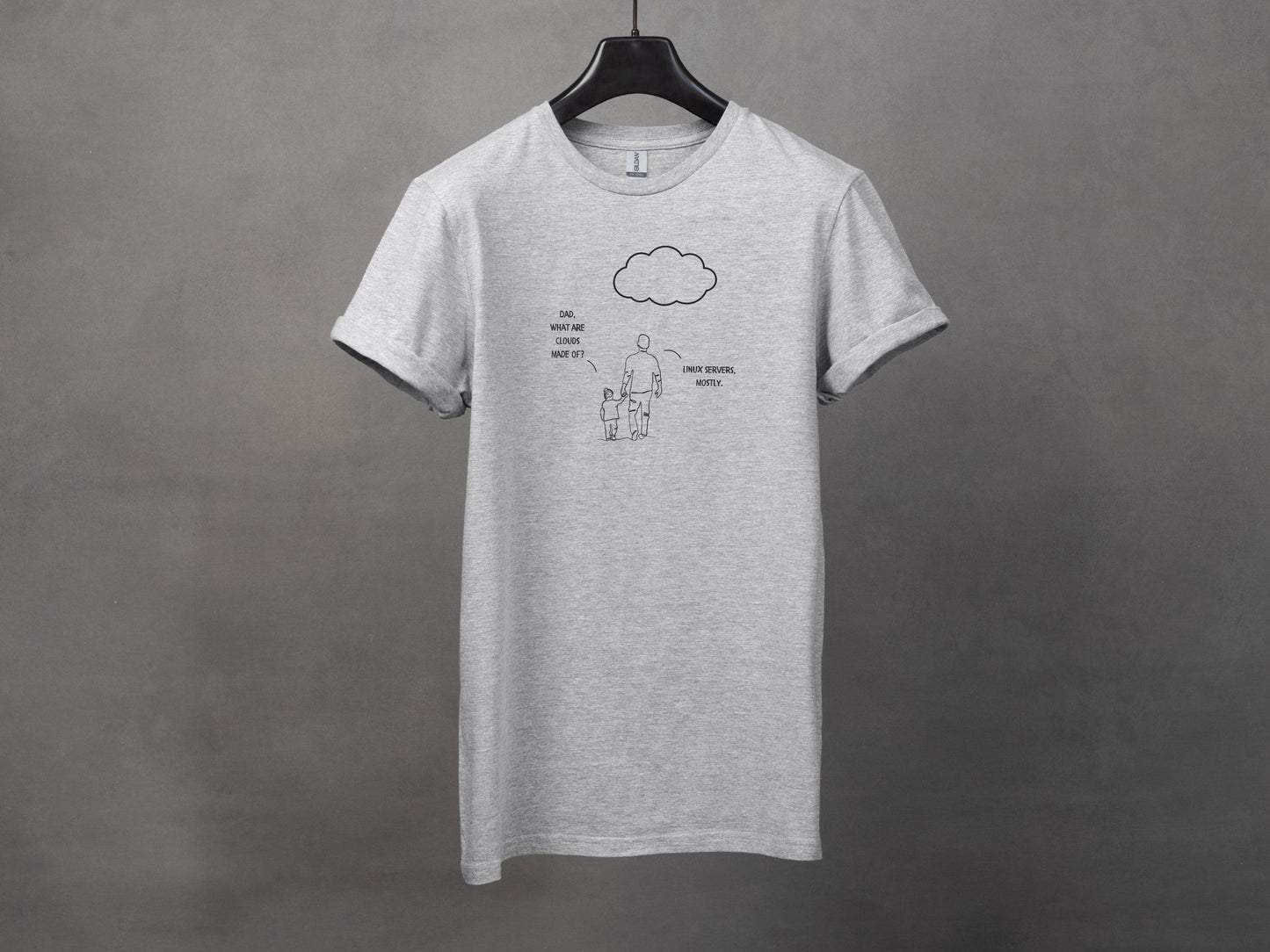 "Dad, What are clouds made of?" Linux T-Shirt