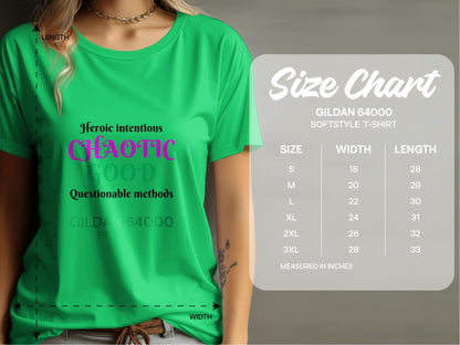 Chaotic Good, Heroic Intentions - Questionable methods T-Shirt