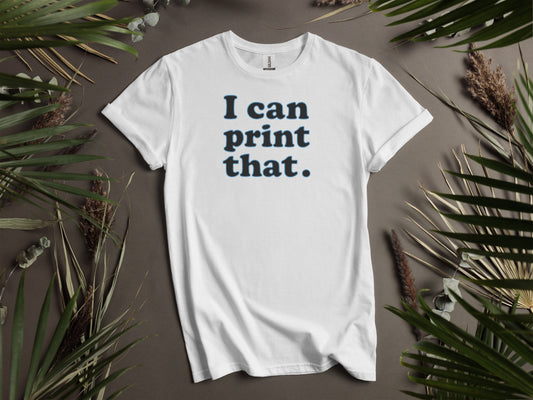 I can print that graphic white casual short sleeve product type