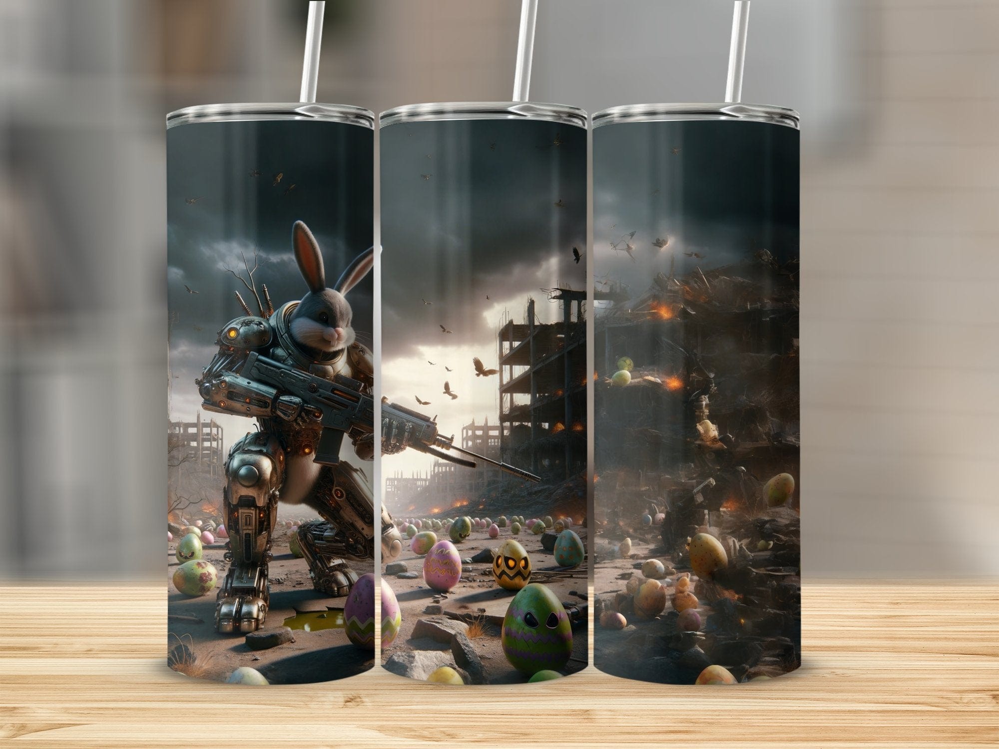 Robotic Easter Bunny Apocalypse Sci-Fi Mug – LinuxNiche LLC