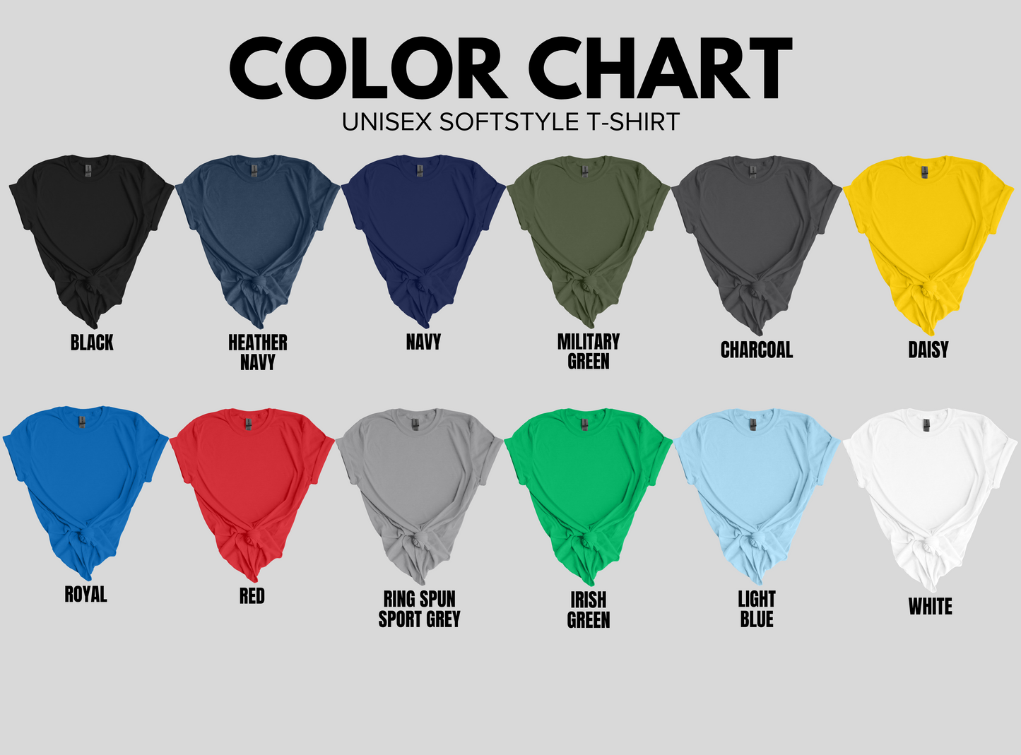 Color Chart Unisex Softstyle T-Shirt product