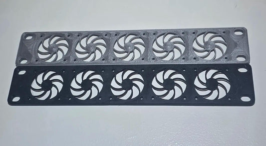 1U 40mm Fan Panel for 10" Mini Rack – Holds 5 Fans