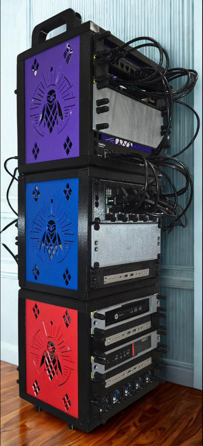 1U 40mm Fan Panel for 10" Mini Rack – Holds 5 Fans