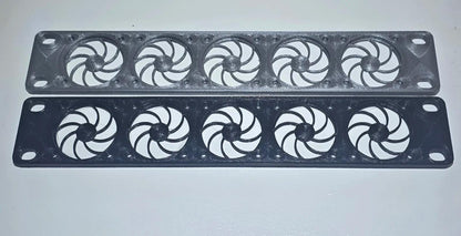 1U 40mm Fan Panel for 10" Mini Rack – Holds 5 Fans