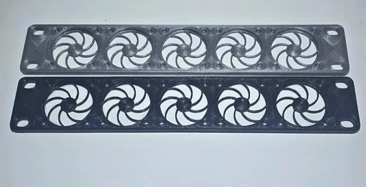 1U 40mm Fan Panel for 10" Mini Rack – Holds 5 Fans