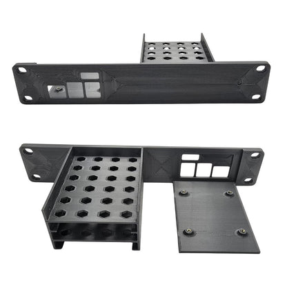 1U Pi-NAS Shelf for 10" Mini Rack – Fits Raspberry Pi 5 + 4x 2.5" SSDs – Radxa Penta SATA HAT Compatible